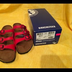 Birkenstock Shoes - Ladies Birkenstock size 9 Florid red sandals Birkenstock Shoes - Ladies Birkenstock size 9 Florid red sandals